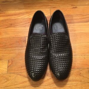 Textured Black Slip Ons from Duke and Dexter